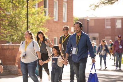 An NAU family tours the Flagstaff campus.